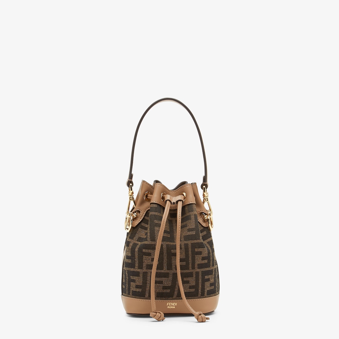 FENDI Mon Tresor Brown FF fabric mini-bag - Image 1